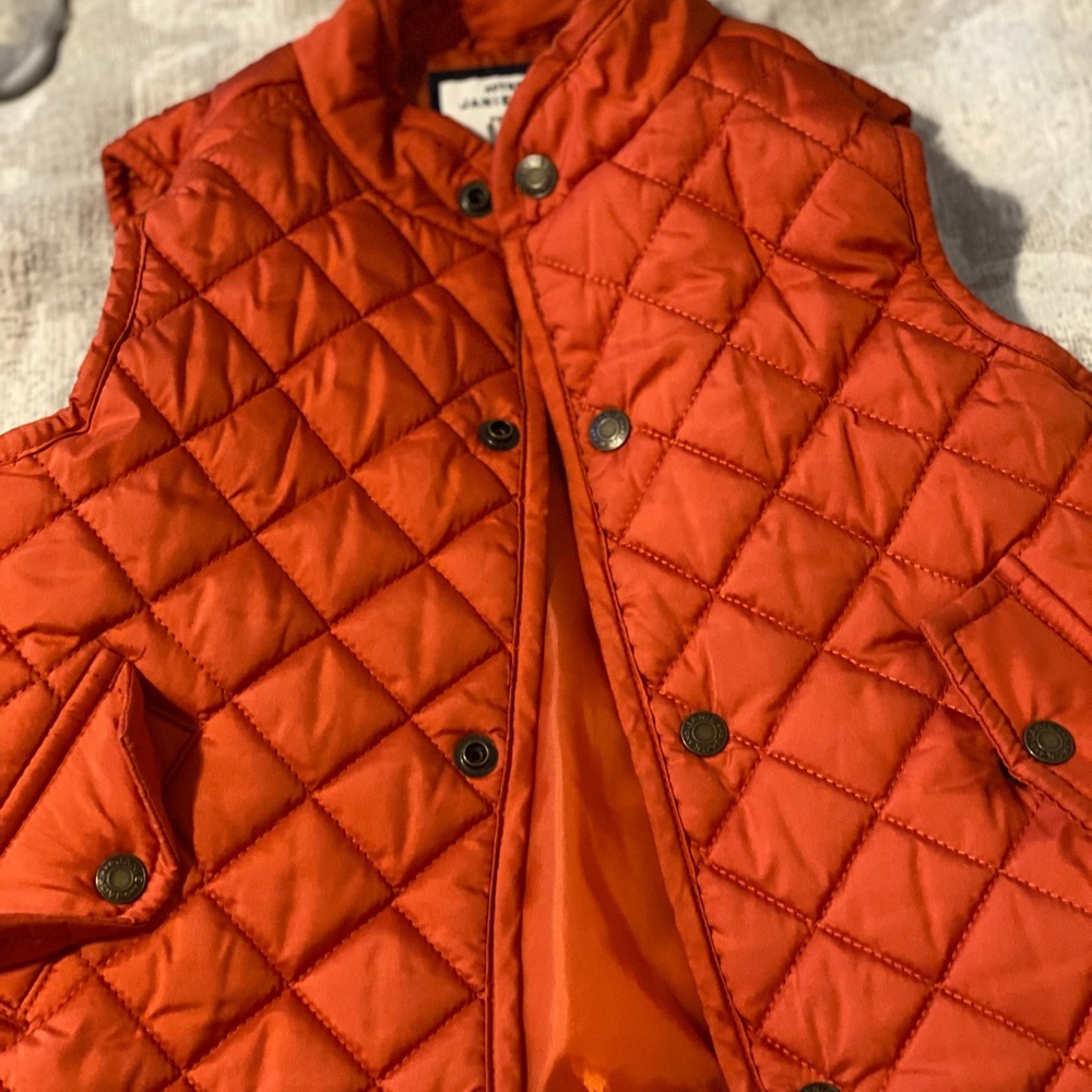 Toddler quilted orange vest
